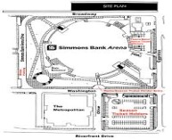 Simmons Bank Arena Parking Lots